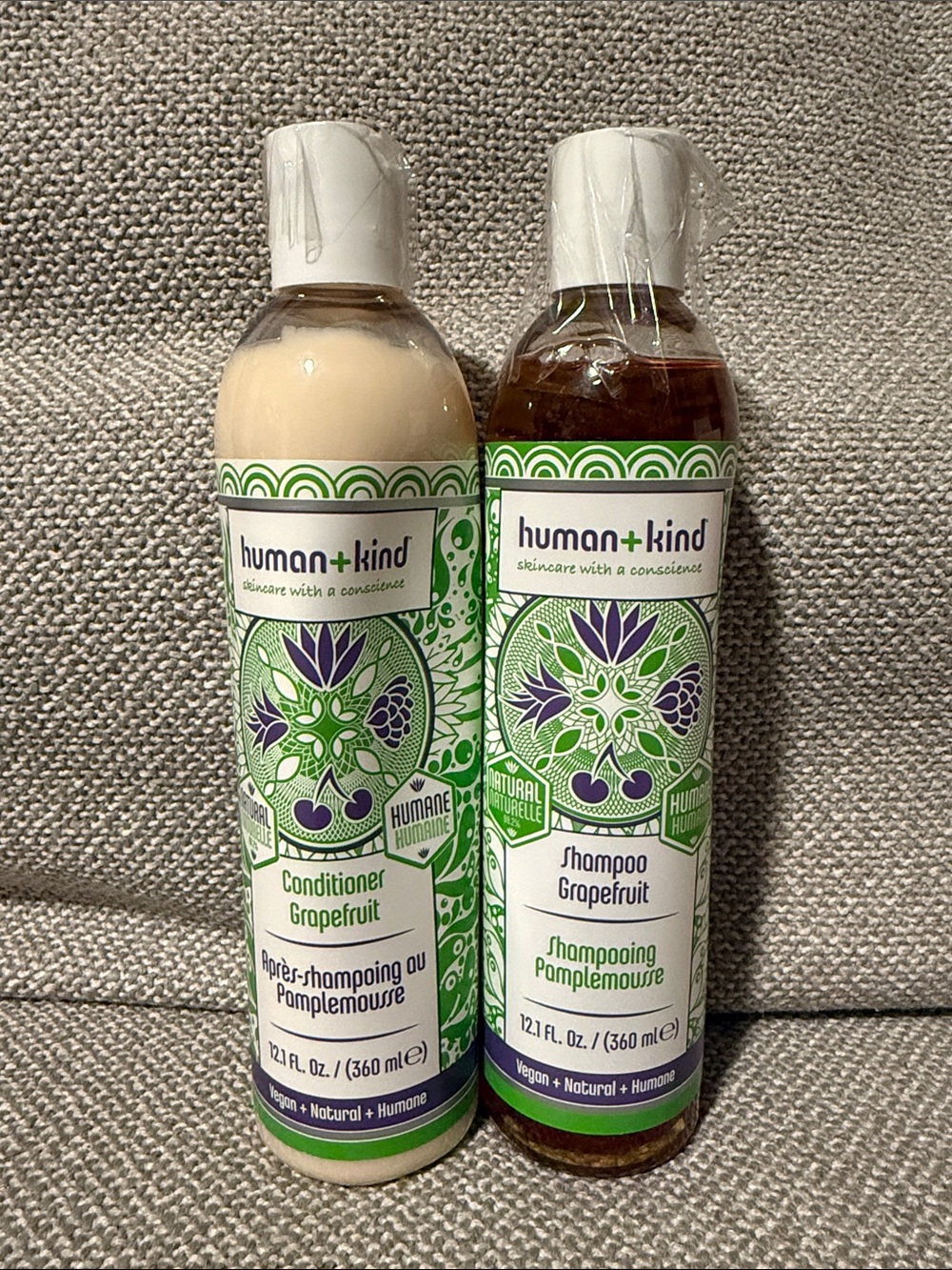 human+kind Grapefruit Shampoo & Conditioner Duo
